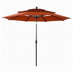 9ft/10ft Patio Umbrella Outdoor 3 Tier Vented Market Table Umbrella  Patio Umbrella 