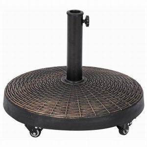 Heavy Duty Market Patio Umbrella Holder 52lbs Umbrella Base With Wheels